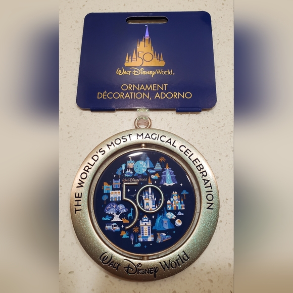 Disney Other - Walt Disney World 50th Anniversary Mickey Mouse Two-Sided Rotating Ornament